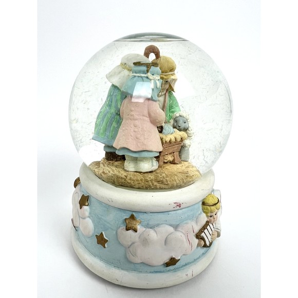 Vintage 1995 The San Francisco Music Box Company Nativity Scene Song Snow Globe - Picture 9 of 9